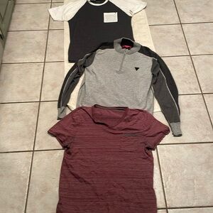 Guess 1/4 Zip Plus Free Shirts